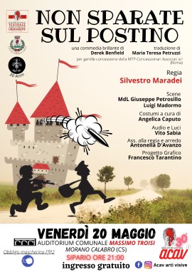 Morano Calabro (Cs) - “Non sparate sul postino”, il 20 maggio all’Auditorium 
