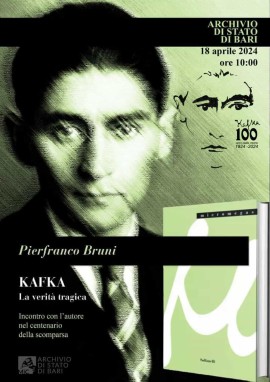 Bari e Pierfranco Bruni omaggiano Kafka: appuntamento il 18 aprile