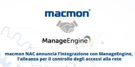 Macmon NAC annuncia l’integrazione con ManageEngine, l’alleanza per il controllo degli accessi alla rete