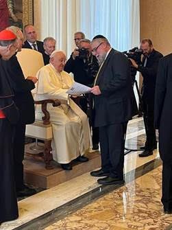  Rav Goldschmidt incontra Papa Francesco in Vaticano