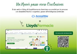   LloydsFarmacia: sito web e blog diventano accessibili, per le persone con disabilità fisiche e cognitive, grazie all’intelligenza artificiale