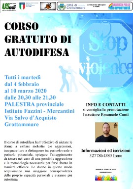Dal 4 Febbraio un corso gratuito di autodifesa a Grottammare