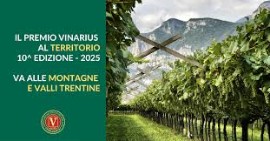 PREMIO VINARIUS AL TERRITORIO: giunto alla sua decima edizione, il riconoscimento 2025 va alle montagne e valli trentine