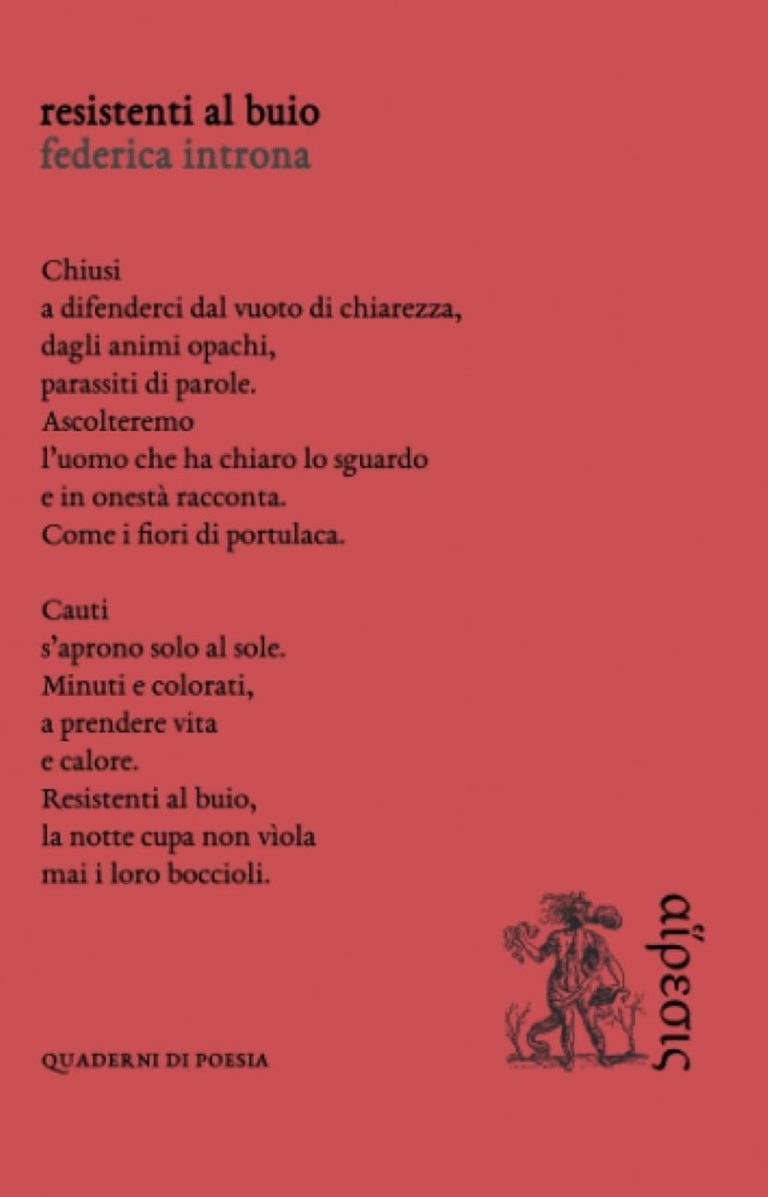Federica Introna presenta la silloge poetica “Resistenti al buio”