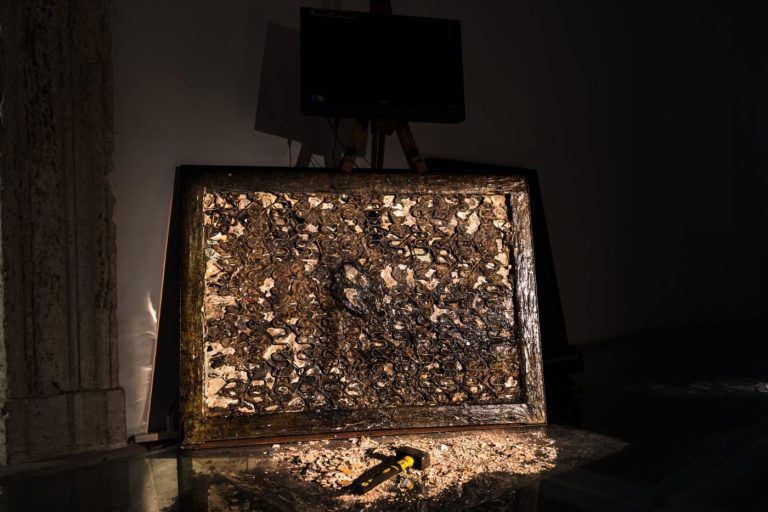 Finissage IOSONOVULNERABILE di Sergio Mario Illuminato a Villa Altieri