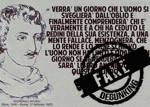 Giordano Bruno e le false citazioni: quando la storia viene riscritta