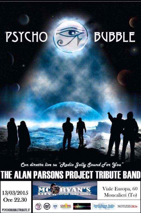 Nuovo progetto musicale dell’alan parsons project con i “psychobubble” Alan Parsons Project Tribute