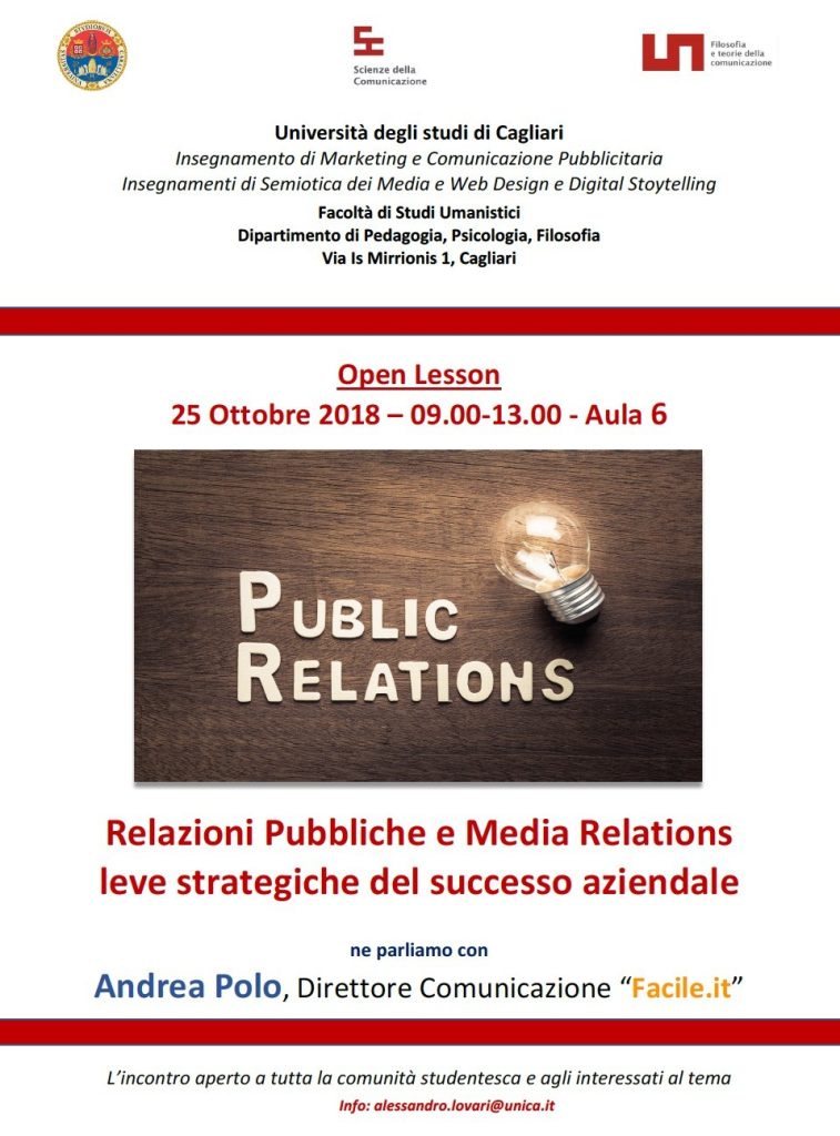 Università: a Cagliari lezione aperta sulla comunicazione