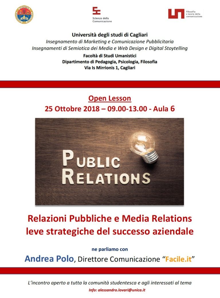 Università: a Cagliari lezione aperta sulla comunicazione