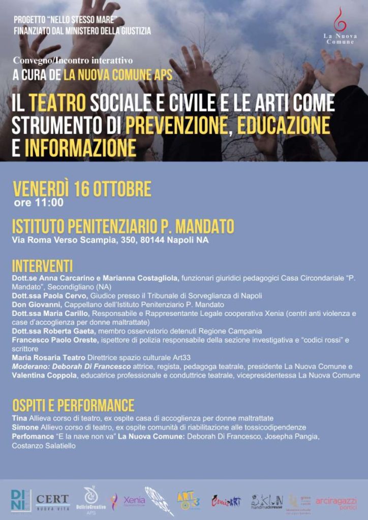 “Nello stesso mare” progetto di formazione teatrale in carcere